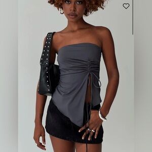 NWOT Princess Polly Dessy Strapless Top Slate